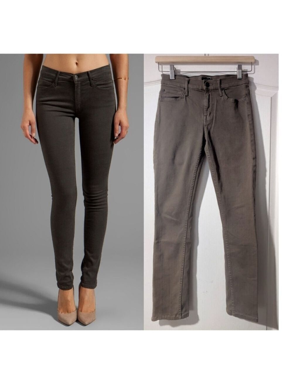 Mother | The Muse Games Girls Play Skinny Jean In Malachite Green